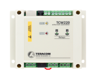 Ethernet datalogger/controller - 2xDin, 2xAin, 2xrelä ut, 8x1-wire