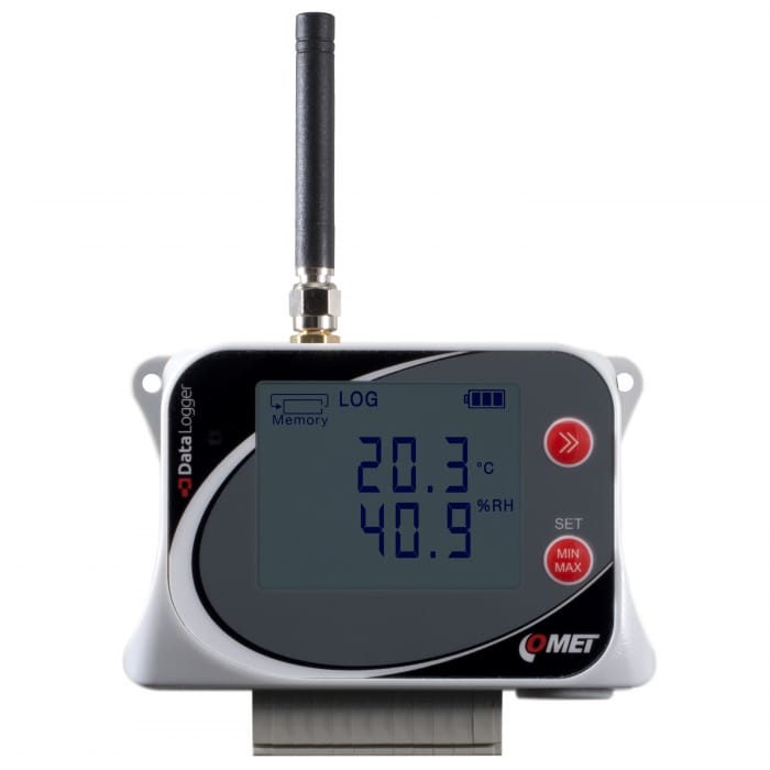GSM-logger för 2 x temperaturgivare och 2 x status för IoT