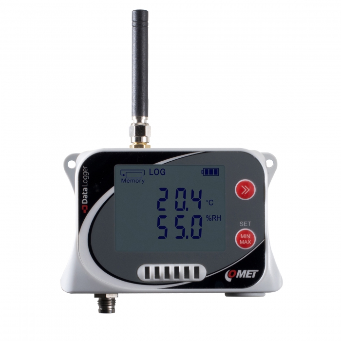 GSM-logger med intern temp-RH-givare & ingång för ext. Pt1000 för IoT