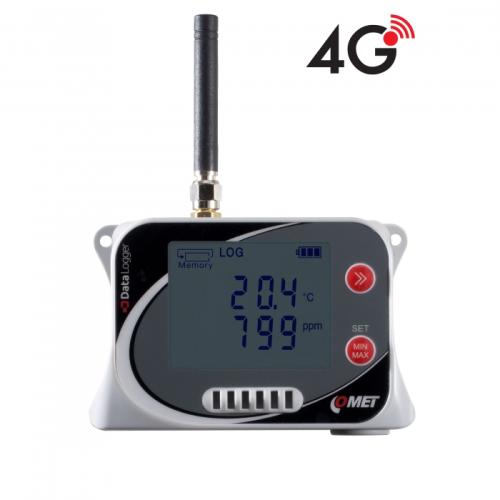 4G-logger för temperatur-, luftfuktighet-, barometertryck- & CO2 för IoT