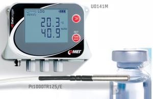Logger för temperatur för fyra extern givare