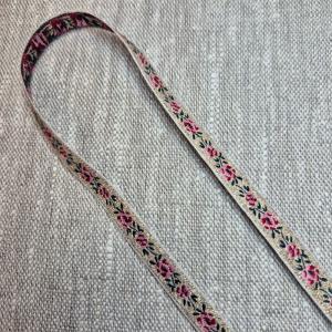 Dekorationsband 10mm Rosa/Guld