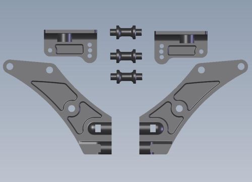 Vingfäste. Set. Intech BR-6/BR-6E