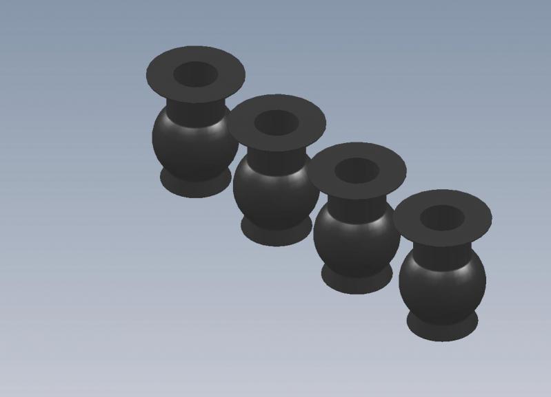 Steering Pivot Balls Ø7mm  (4 st). Intech BR-6/BR-6E