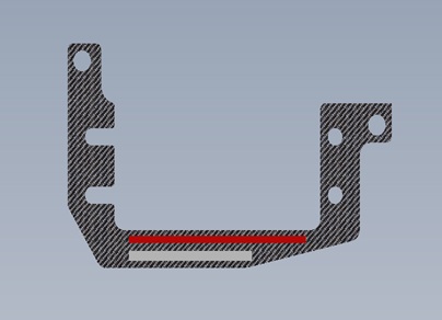 Steering Servo Radio Tray. Graphite. Intech BR-6/BR-6E