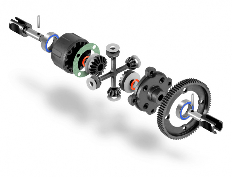 Drev Differential Center 81T- Stor Volym Komplett Xray XB4'20