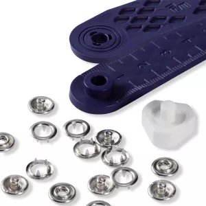 Tryckknapp Jersey 8 mm Silverring