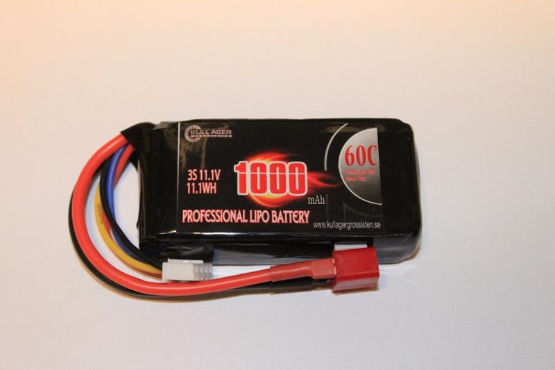 Lipo 3S 11.1V 1000mAh 60C Dean Kontakt