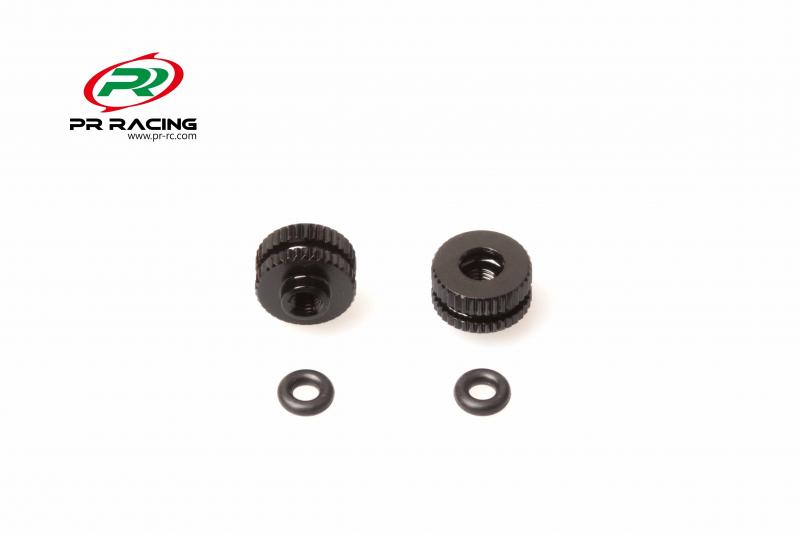 Battery retaining nut+ oring (Black) PR Racing