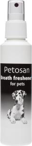 Petosan Breath Freshener är en munspray som innehåller klorhexidin, passar både till hund och katt. Munsprayen hjälper till att motverka plack och ger djuret en frisk andedräkt.