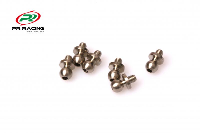 PR R  4.8mm x 4mm SS Ball Studs (6pcs) PR Racing