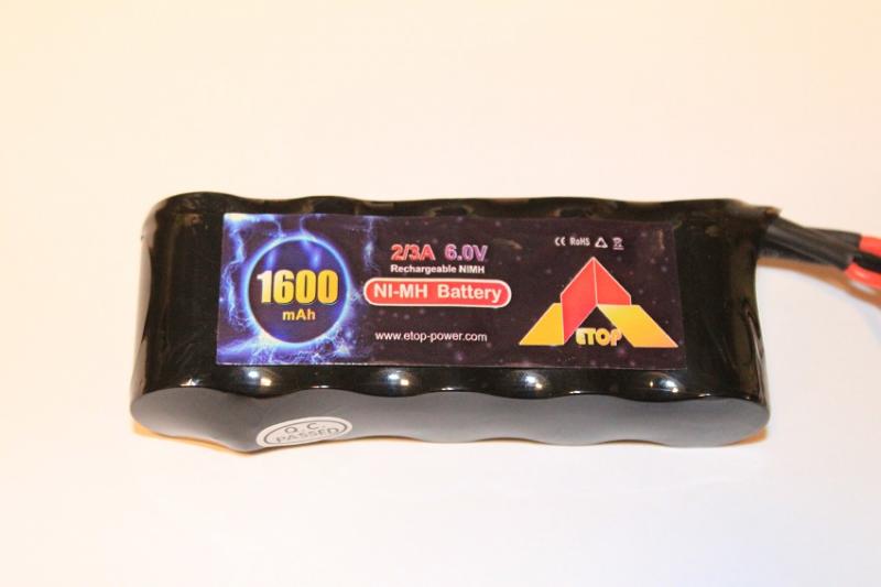 Bonka Power 6,0V 1600mAh Rak modell Ni-MH