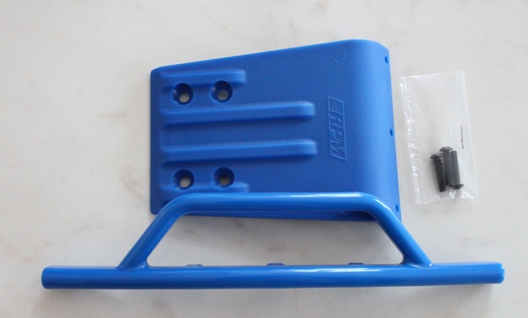 Bumper & Skid plate Fram Traxxas Slash 2wd Blå RPM