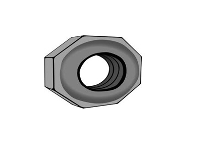 Nut M4 - 4mm [2] (10 st). Intech BR-6/BR-6E