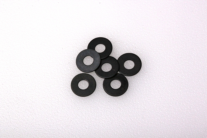 Shim 3x8x0.5mm BLACK (6 st) PR Racing