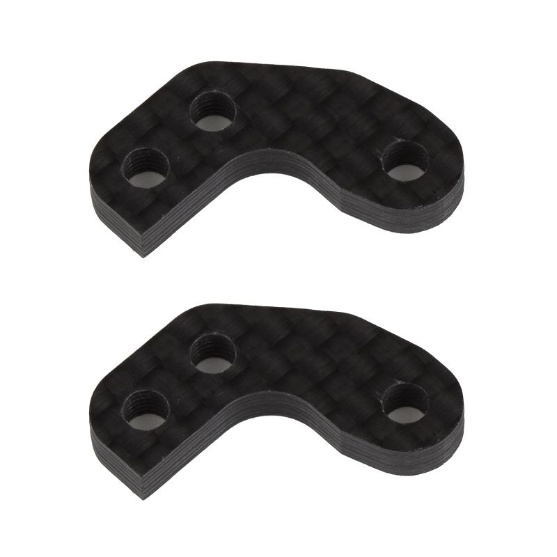 Caster Block Link Mount Set +1mm kolfiber RC10B7