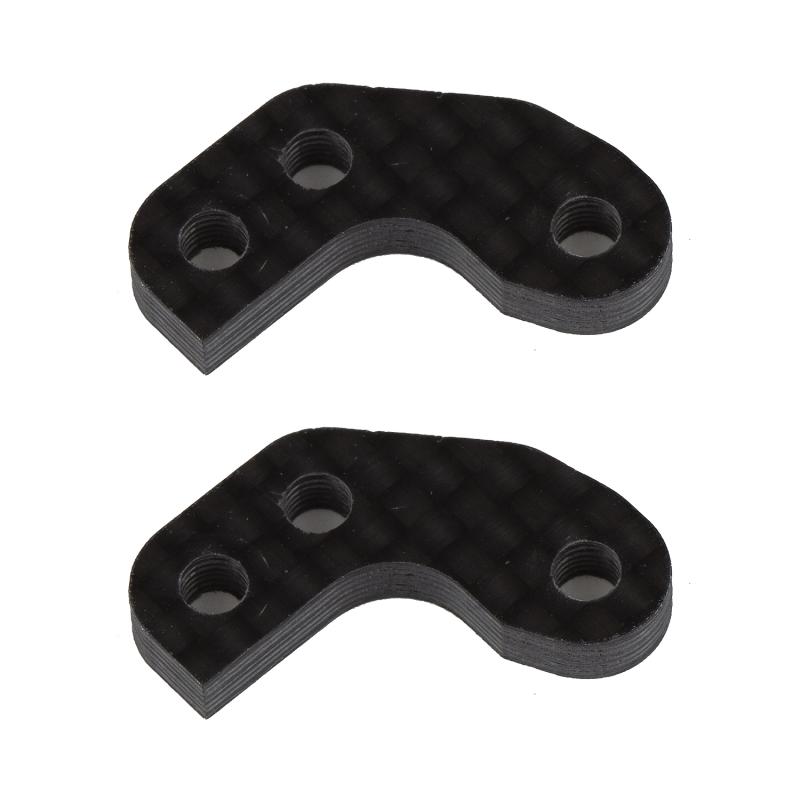 Caster Block Link Mount Set 0mm kolfiber RC10B7