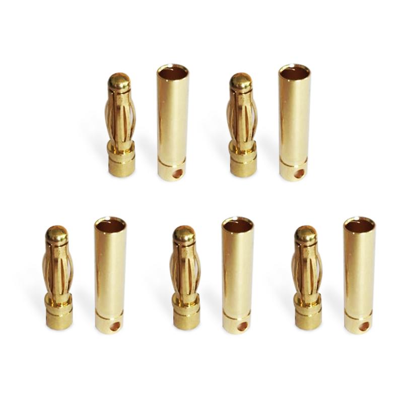 Guldkontakter (Bullet) 4mm 5 par (Hona-Hane).