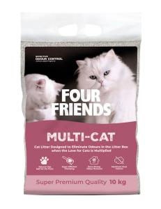 FourFriends Multi-Cat är en oparfymerad kattsand för hem med flera katter.