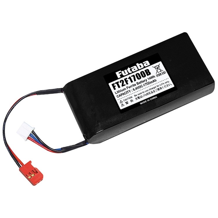 LiFe Batteri Sändare 6.4V 1700mAh. 7PX/4PX/4PKS/4PL. Futaba