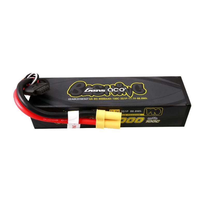 Gens ace G-Tech 8000mAh 11.1V 100C 3S1P Lipo Battery Pack with EC5-Bashing Series