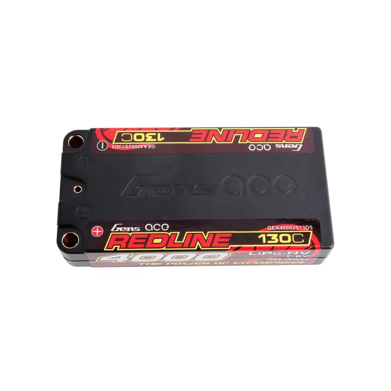 Gens ace Redline Series 4000mAh 7.6V 130C 2S1P HardCase HV Lipo EFRA