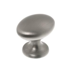 Oval knopp 4010 Borstad nickel