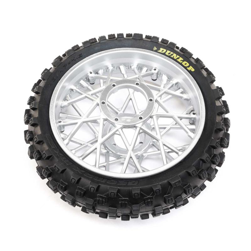 Dunlop MX53 Rear Tire Mounted, Chrome Promoto-MX