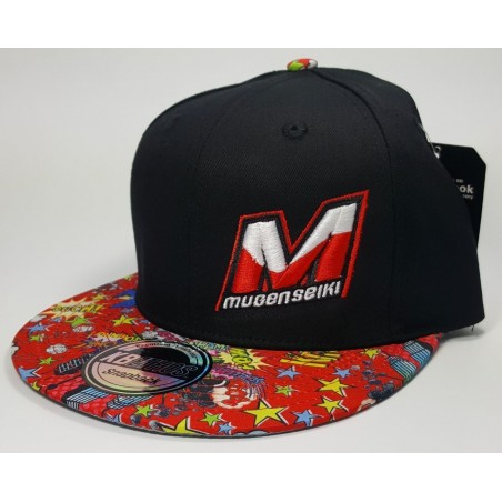 Keps (Snapback) Black/Comic Red Mugen Seiki