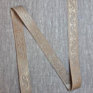 Jacquardband 25mm Champagne