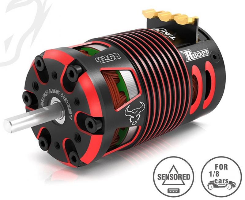 ​Borstlös Motor 4268 1900kv 1/8 On-road Sensorstyrd 4-pol