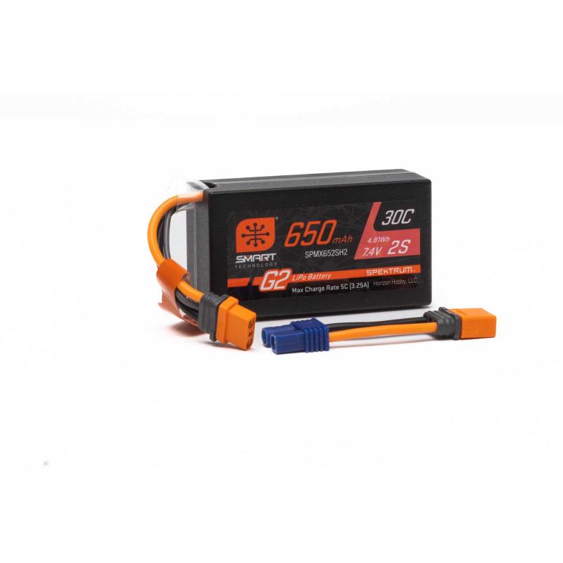 Lipo Batteri 2S 7.4V 650mAh 30C Smart G2 Hardcase IC2