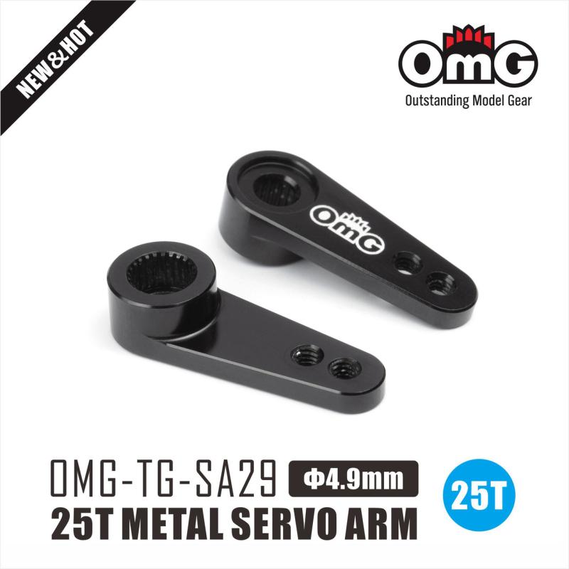 Servoarm 25T ø4.9mm 12-15mm Aluminium OMG