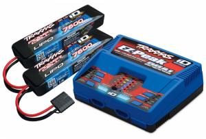 Laddare Dual iD och 2xBatteri 7,4V 7600mAh Combo Traxxas