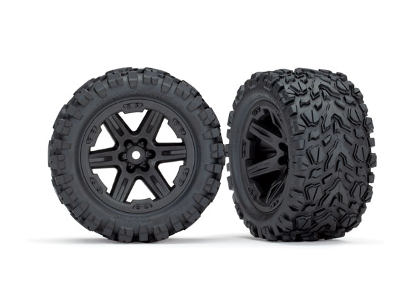 TRX6773 Däck & Fälg Talon Extreme/RXT Svart 2.8" 4WD TSM