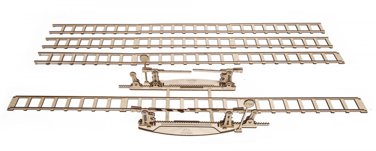 Ugears Set of Rails with Crossings Träbyggsats