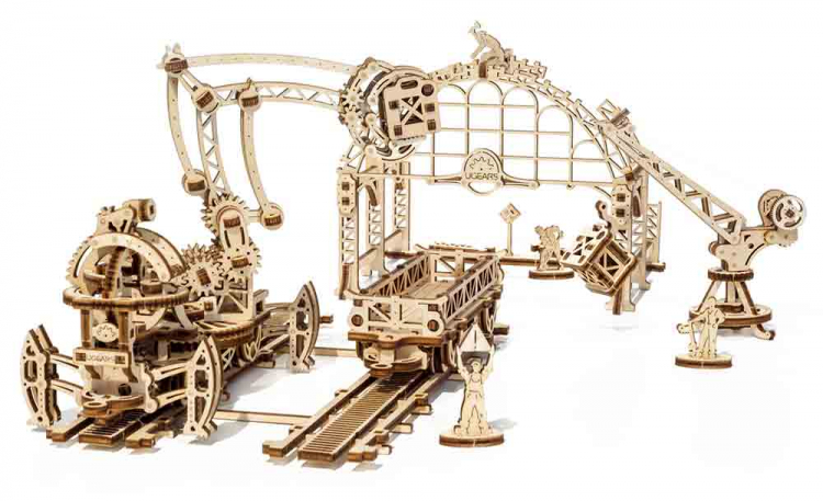 Ugears Rail Mounted Manipulator Träbyggsats