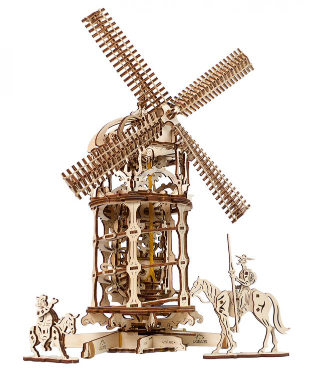 Ugears Tower Windmill Träbyggsats