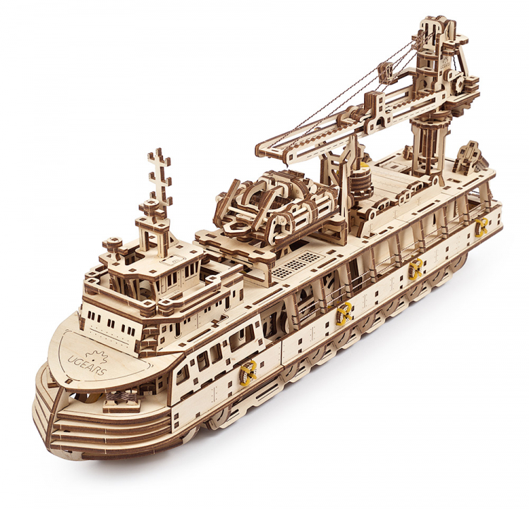 Ugears Research Vessel Träbyggsats