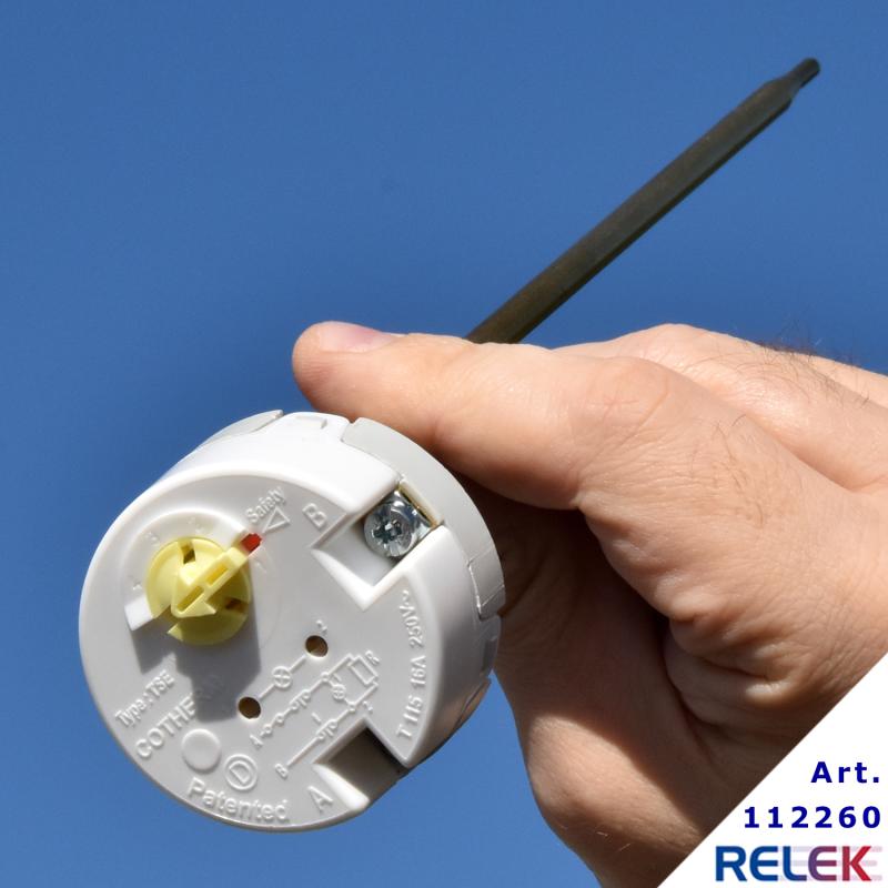enpolig termostat från Cotherm med överhettningsskydd TSE00187