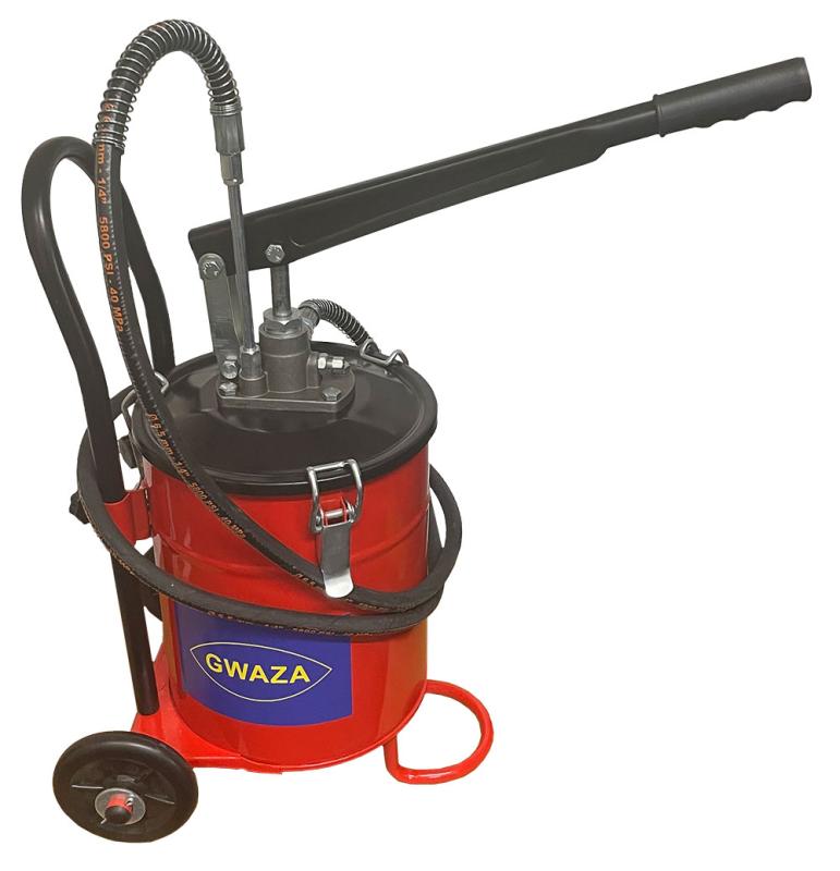 Smörjvagn med handpump - Fettspruta - 10 kg kapacitet
