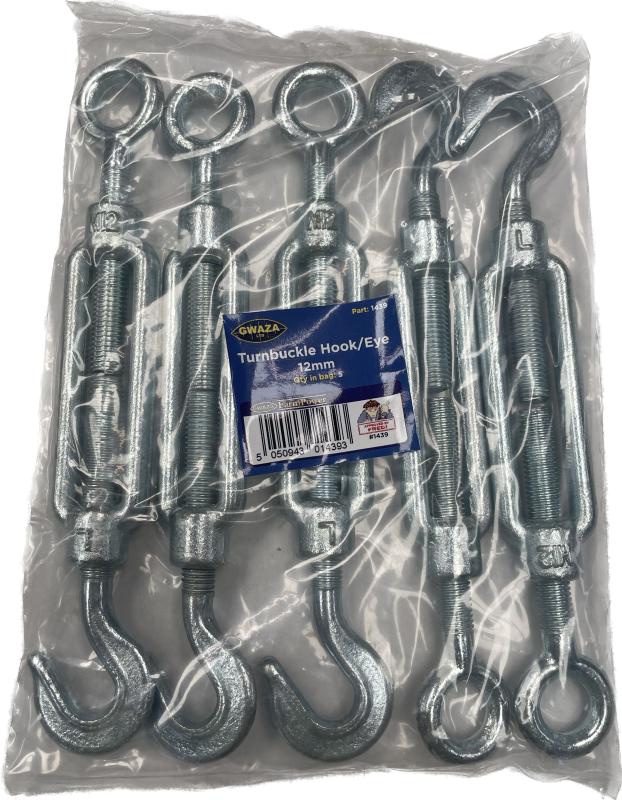 Vantskruv Ögla/Krok 12mm - 5-pack