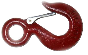 Spärrkrok m ögla 1,5 ton