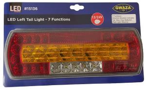 Vagnsbelysning LED Vänster med  7 funktioner - 12V-24V