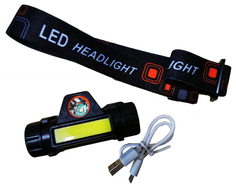 LED Ficklampa med dubbelfunktion - USB uppladdningsbar