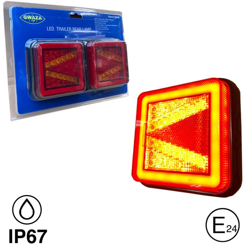 Släpvagnsbelysning - Bakre - LED Neon 10-30V - 1 par