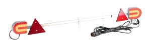 Bakljusramp Komplett LED Hopfällbar 1,4m-2,1m - 12m kabel - 7-polig