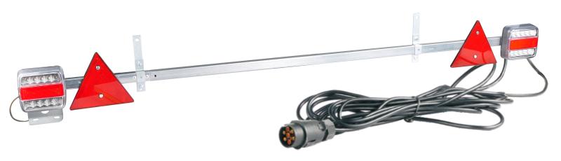 Bakljusramp Komplett LED Hopfällbar 1,1m-1,6m - 10m kabel - 7-polig