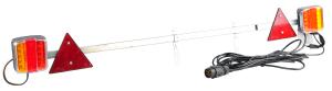 Bakljusramp Komplett LED Hopfällbar 1,4m-2,1m - 12m kabel - 7-polig