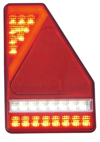 Bakre vagnsbelysning LED 12/24V Höger - L146 x H218mm